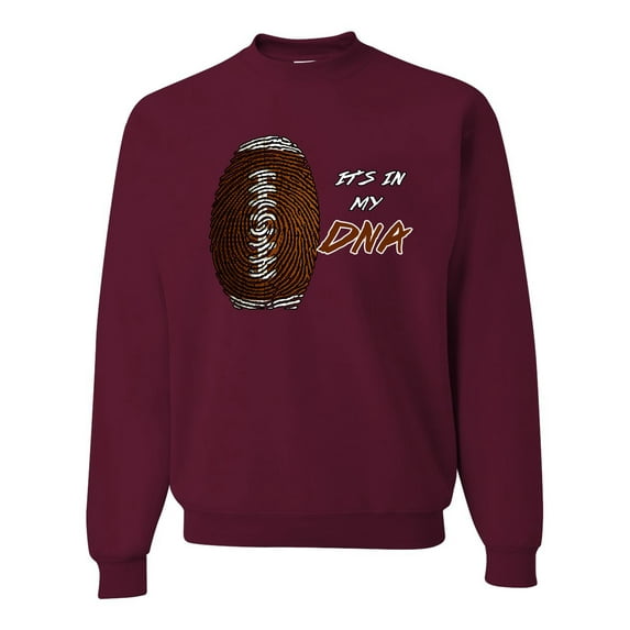 Wild Bobby Football Fingerprint It's in My DNA Sports Unisex Crewneck Sweatshirt