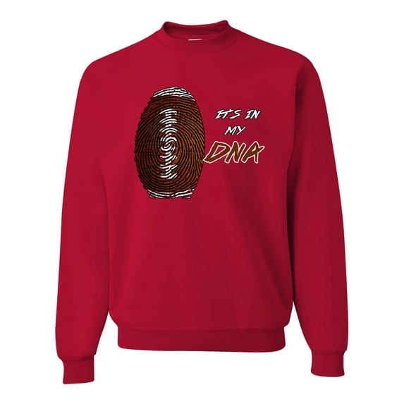 Wild Bobby Football Fingerprint It's in My DNA Sports Unisex Crewneck Sweatshirt