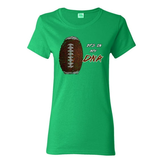 Wild Bobby Football Fingerprint It's in My DNA Sports Women Graphic Tee