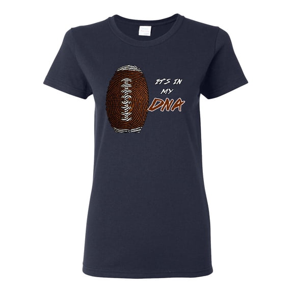 Wild Bobby Football Fingerprint It's in My DNA Sports Women Graphic Tee