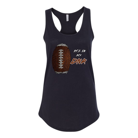 Wild Bobby Football Fingerprint It's in My DNA Sports Women Racerback Tank Top