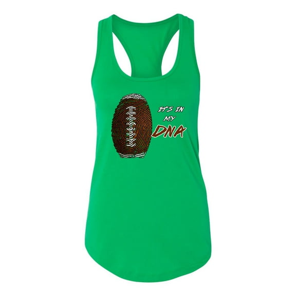 Wild Bobby Football Fingerprint It's in My DNA Sports Women Racerback Tank Top