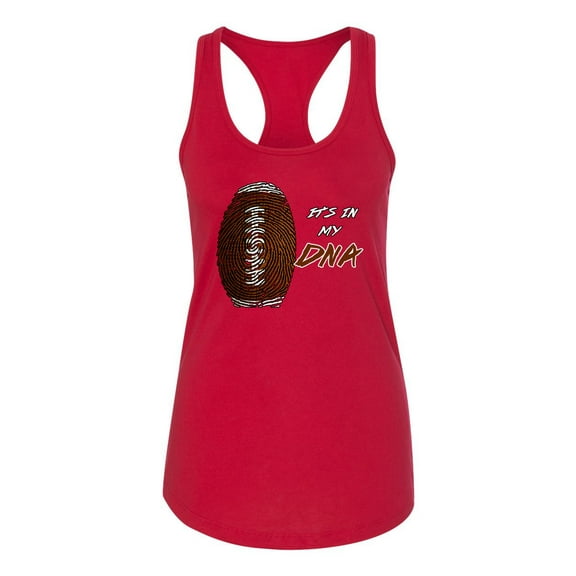 Wild Bobby Football Fingerprint It's in My DNA Sports Women Racerback Tank Top