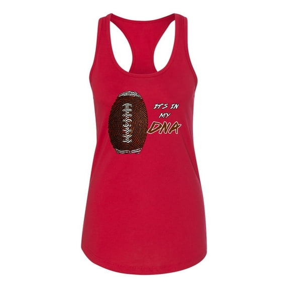 Wild Bobby Football Fingerprint It's in My DNA Sports Women Racerback Tank Top