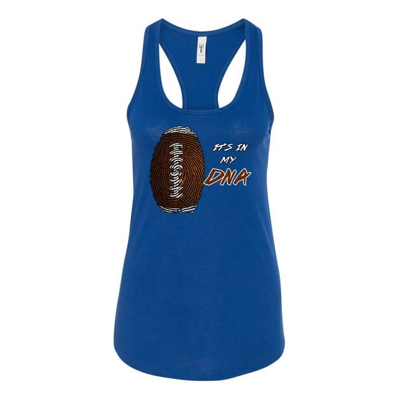 Wild Bobby Football Fingerprint It's in My DNA Sports Women Racerback Tank Top
