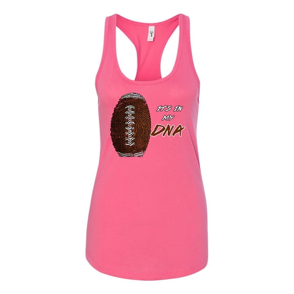 Wild Bobby Football Fingerprint It's in My DNA Sports Women Racerback Tank Top