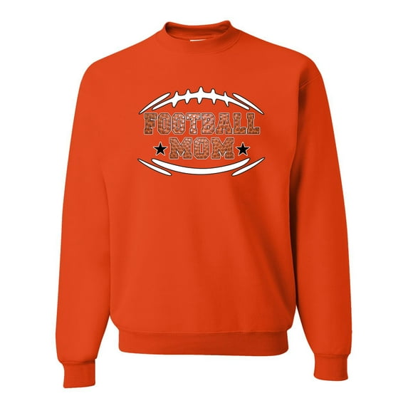 Wild Bobby, Football Mom, Sports, Unisex Crewneck Graphic Sweatshirt, Orange, XX-Large