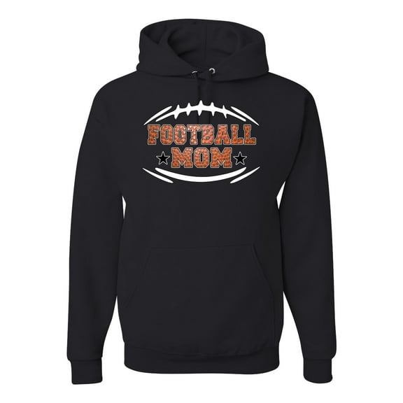 Wild Bobby, Football Mom, Sports, Unisex Graphic Hoodie Sweatshirt, Black, Large