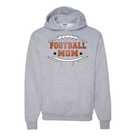 Wild Bobby, Football Mom, Sports, Unisex Graphic Hoodie Sweatshirt, Heather Grey, Large