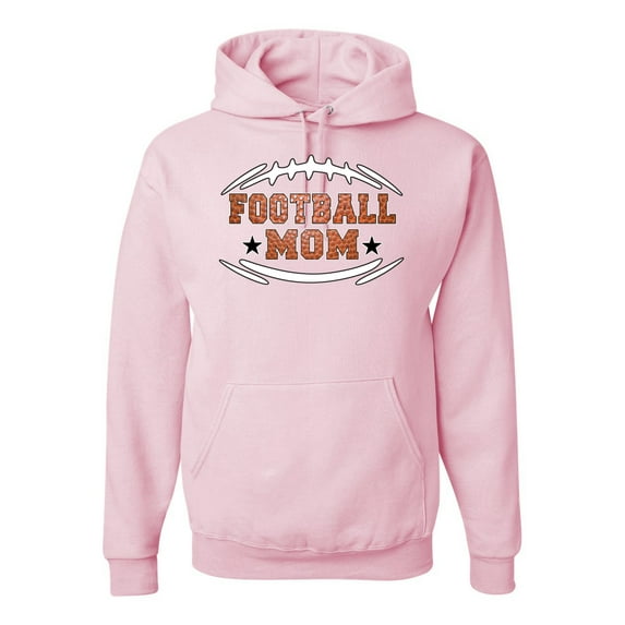 Wild Bobby, Football Mom, Sports, Unisex Graphic Hoodie Sweatshirt, Light Pink, Medium