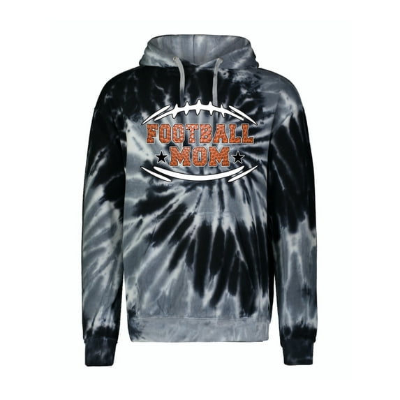 Wild Bobby, Football Mom, Sports, Unisex Graphic Hoodie Sweatshirt, Spiral Black, Small