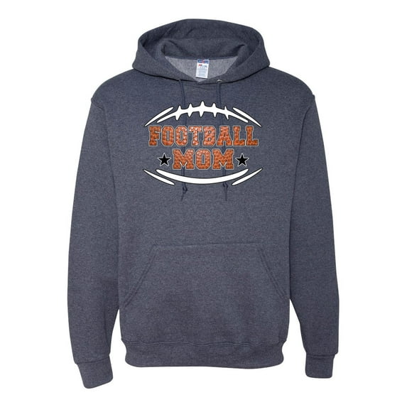 Wild Bobby, Football Mom, Sports, Unisex Graphic Hoodie Sweatshirt, Vintage Heather Navy, 3X-Large
