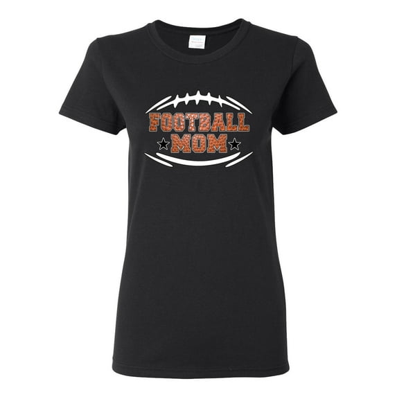 Wild Bobby, Football Mom, Sports, Women Graphic Tee, Black, XX-Large