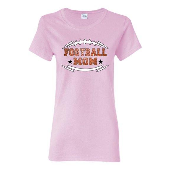 Wild Bobby, Football Mom, Sports, Women Graphic Tee, Light Pink, Large