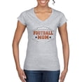 thumbnail image 1 of Wild Bobby, Football Mom, Sports, Women Standard V-Neck Tee, Heather Grey, Small, 1 of 4