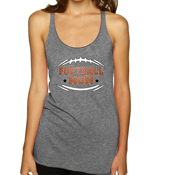 Wild Bobby, Football Mom, Sports, Women Tri-Blend Racerback Tank Top, Premium Heather, Large
