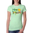 thumbnail image 1 of Wild Bobby, Football Mom Squad, Sports, Women Slim Fit Junior Tee, Mint, Large, 1 of 4