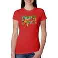 thumbnail image 1 of Wild Bobby, Football Mom Squad, Sports, Women Slim Fit Junior Tee, Red, Small, 1 of 4