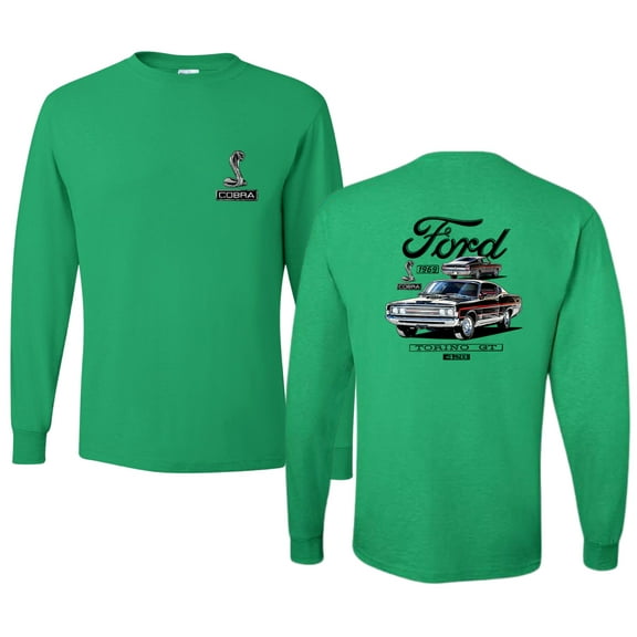 Wild Bobby Ford 1969 Torino GT 428 Classic Vintage Car Lover Men Long Sleeve Shirt