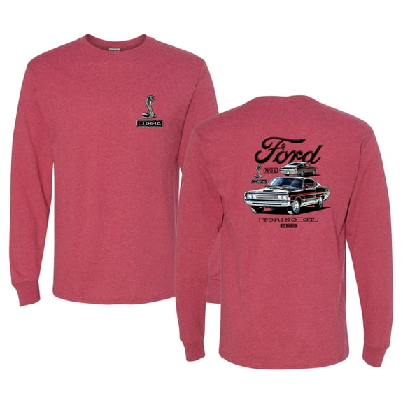 Wild Bobby Ford 1969 Torino GT 428 Classic Vintage Car Lover Men Long Sleeve Shirt