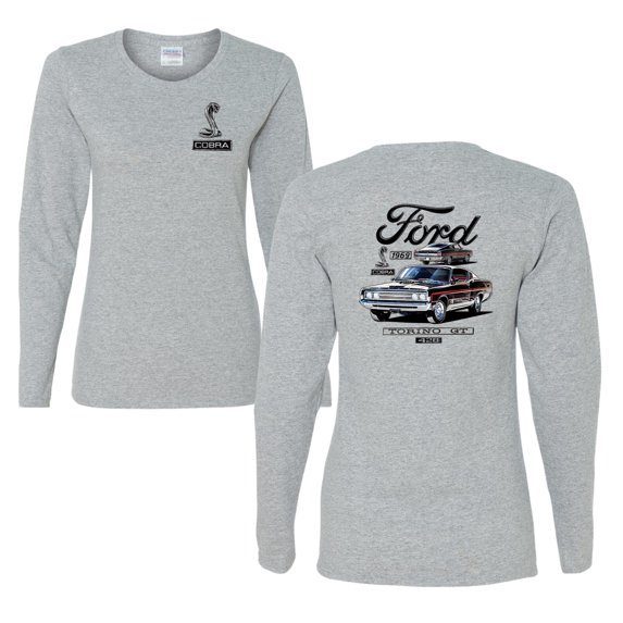 Wild Bobby Ford 1969 Torino GT 428 Classic Vintage Car Lover Women Graphic Long Sleeve Tee