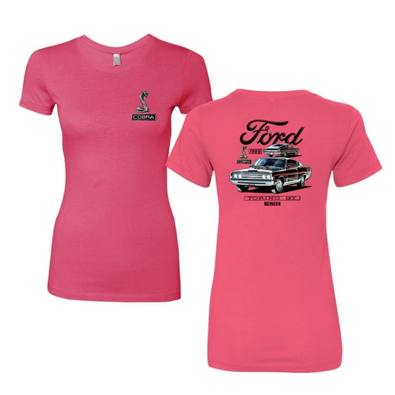Wild Bobby Ford 1969 Torino GT 428 Classic Vintage Car Lover Women Slim Fit Junior Tee