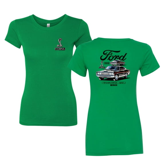 Wild Bobby Ford 1969 Torino GT 428 Classic Vintage Car Lover Women Slim Fit Junior Tee