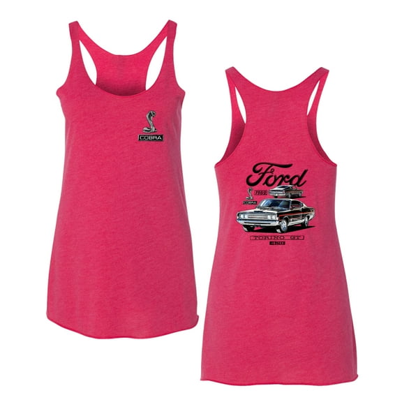 Wild Bobby Ford 1969 Torino GT 428 Classic Vintage Car Lover Women Tri-Blend Racerback Tank Top