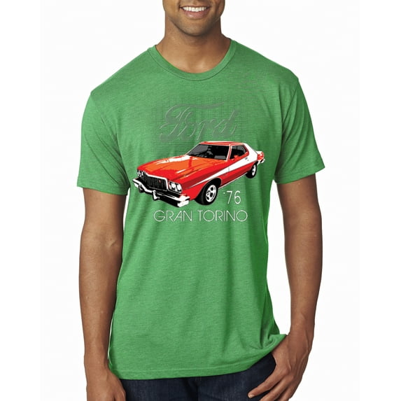 Wild Bobby, Ford '76 Gran Torino Vintage Car Cars and Trucks Mens Premium Tri Blend T-Shirt, Envy, Small