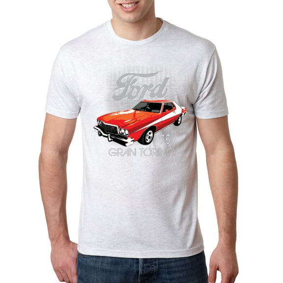 Wild Bobby, Ford '76 Gran Torino Vintage Car Cars and Trucks Mens Premium Tri Blend T-Shirt, Heather White, X-Large