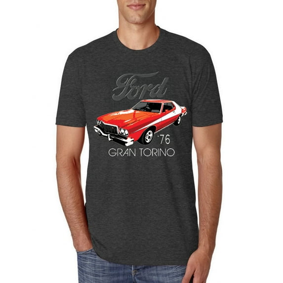 Wild Bobby, Ford '76 Gran Torino Vintage Car Cars and Trucks Mens Premium Tri Blend T-Shirt, Vintage Black, Large
