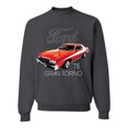 thumbnail image 1 of Wild Bobby, Ford '76 Gran Torino Vintage Car Cars and Trucks Unisex Crewneck Graphic Sweatshirt, Charcoal, Medium, 1 of 3
