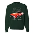 thumbnail image 1 of Wild Bobby, Ford '76 Gran Torino Vintage Car Cars and Trucks Unisex Crewneck Graphic Sweatshirt, Forest Green, X-Large, 1 of 3
