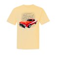 thumbnail image 1 of Wild Bobby, Ford '76 Gran Torino Wheels on Fire, Cars and Trucks, Garment-Dyed Washed Look Short Sleeve Tees, Banana, Small, 1 of 3
