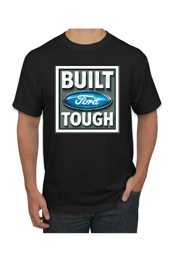 , Ford Built Tough, Cars and Trucks, Men Graphic Tee, Black, Small