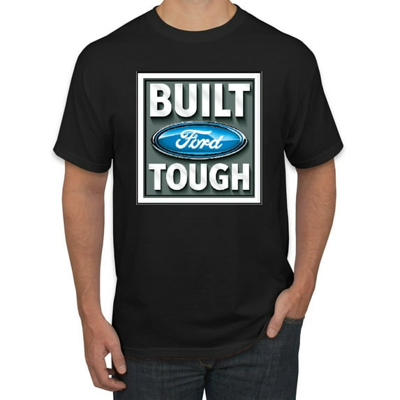 Wild Bobby, Ford Built Tough, Cars and Trucks, Men Graphic Tee, Black, XX-Large