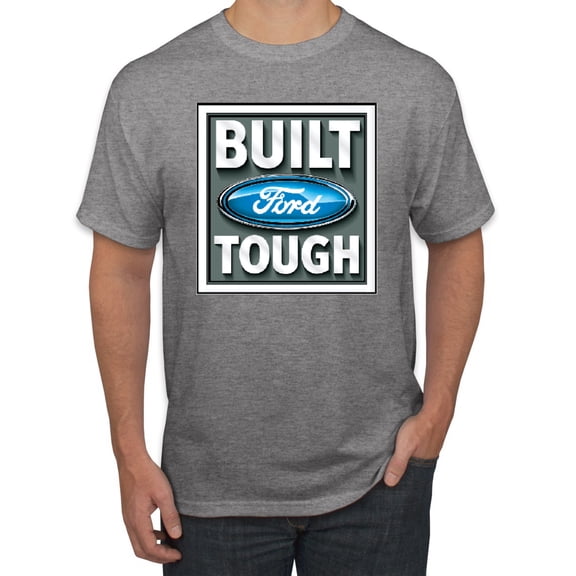 Wild Bobby, Ford Built Tough, Cars and Trucks, Men Graphic Tee, Heather Grey, Small