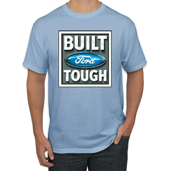 Wild Bobby, Ford Built Tough, Cars and Trucks, Men Graphic Tee, Light Blue, 3X-Large