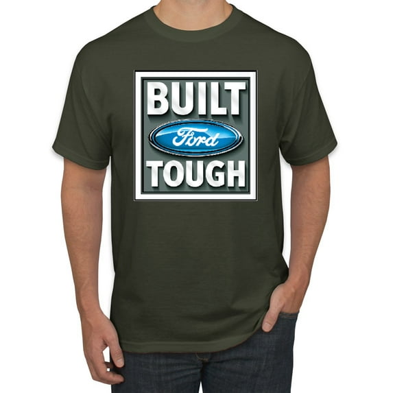 Wild Bobby, Ford Built Tough, Cars and Trucks, Men Graphic Tee, Military Green, 5X-Large