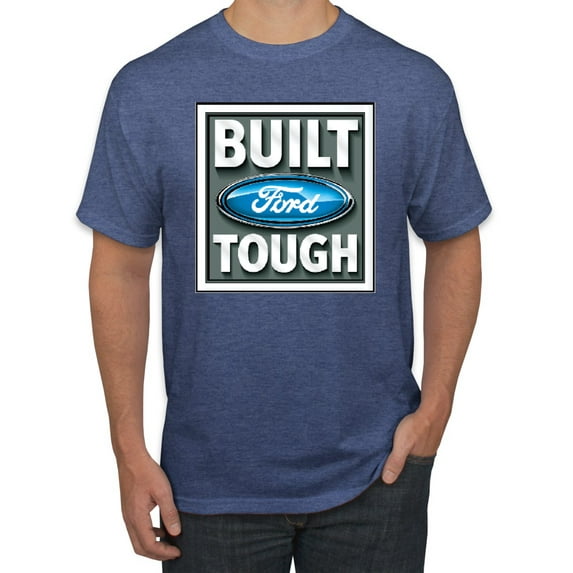 Wild Bobby, Ford Built Tough, Cars and Trucks, Men Graphic Tee, Vintage Heather Blue, Medium
