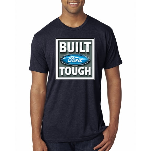 Wild Bobby, Ford Built Tough, Cars and Trucks, Men Premium Tri Blend Tee, Vintage Navy, XX-Large