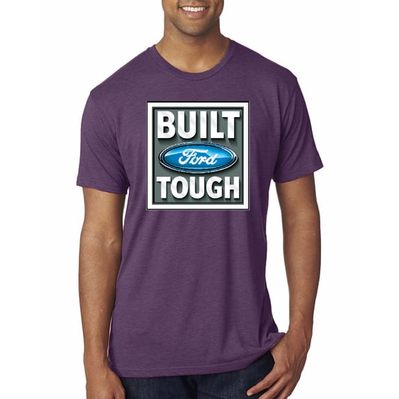 Wild Bobby, Ford Built Tough, Cars and Trucks, Men Premium Tri Blend Tee, Vintage Purple, Medium