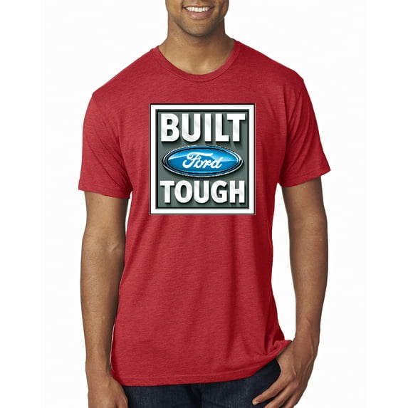 Wild Bobby, Ford Built Tough, Cars and Trucks, Men Premium Tri Blend Tee, Vintage Red, XX-Large