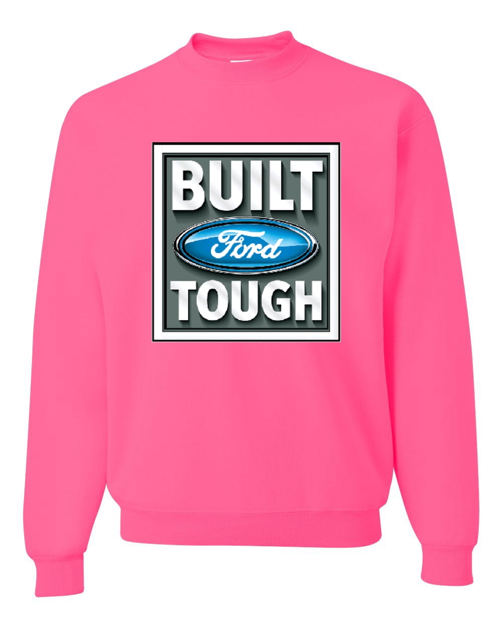 Wild Bobby Ford Built Tough Cars and Trucks Unisex Crewneck Graphic Sweatshirt Red Medium Walmart Business Supplies