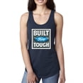 thumbnail image 1 of Wild Bobby, Ford Built Tough, Cars and Trucks, Women Racerback Tank Top, Navy, Large, 1 of 4