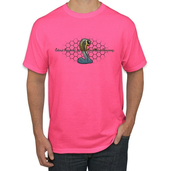 Wild Bobby, Ford Cobra Powered Honeycomb Grill, Cars and Trucks, Men Graphic Tee, Neon Pink, X-Large