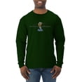 thumbnail image 1 of Wild Bobby, Ford Cobra Powered Honeycomb Grill, Cars and Trucks, Men Long Sleeve Shirt, Forest Green, X-Large, 1 of 4