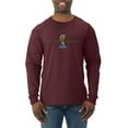 thumbnail image 1 of Wild Bobby, Ford Cobra Powered Honeycomb Grill, Cars and Trucks, Men Long Sleeve Shirt, Maroon, Small, 1 of 4