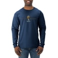 thumbnail image 1 of Wild Bobby, Ford Cobra Powered Honeycomb Grill, Cars and Trucks, Men Long Sleeve Shirt, Vintage Heather Navy, X-Large, 1 of 4