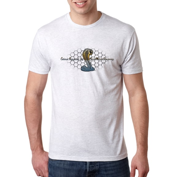 Wild Bobby, Ford Cobra Powered Honeycomb Grill, Cars and Trucks, Men Premium Tri Blend Tee, Heather White, Small